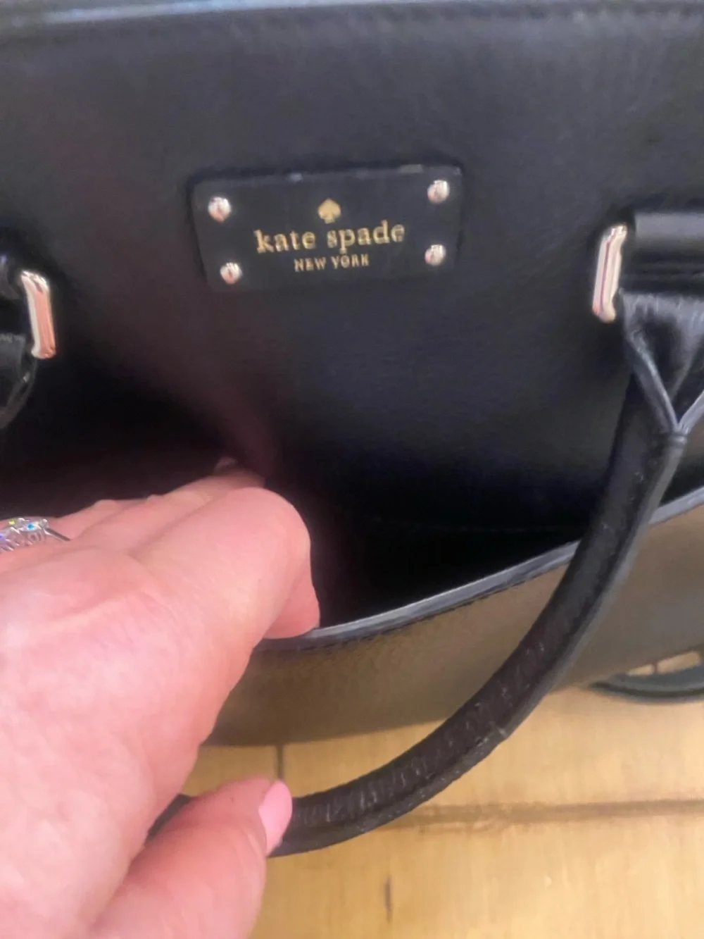 kate spade Carli Black Leather Dome Satchel Tassel Crossbody Optional Strap